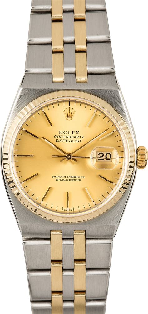 mans 2 tone date rolex model 17013|Vintage Watch of the Week: Oysterquartz Datejust 17013 .